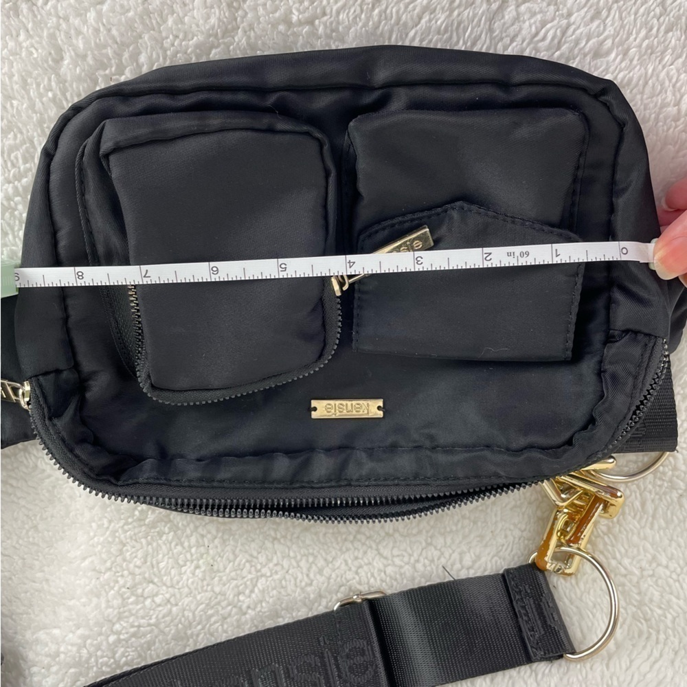 Kensie black canvas belt bag - Picture 9 of 9